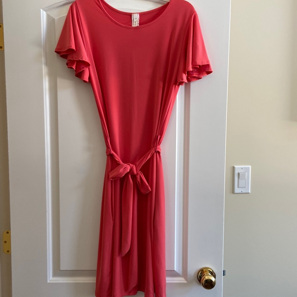 NWOT Coral coloured dress in size M